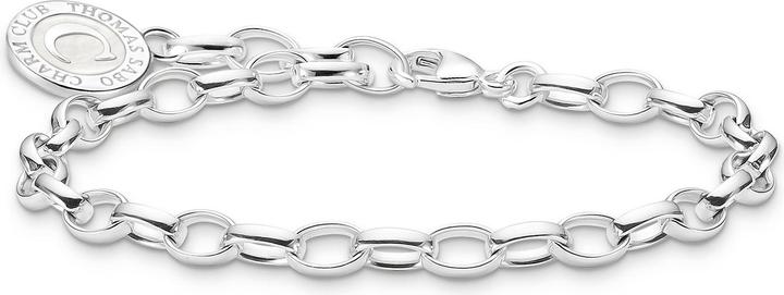Immagine prodotto Thomas Sabo Bracciale con charm con smalto bianco a freddo in argento (17 cm, Argento 925, Smalto)