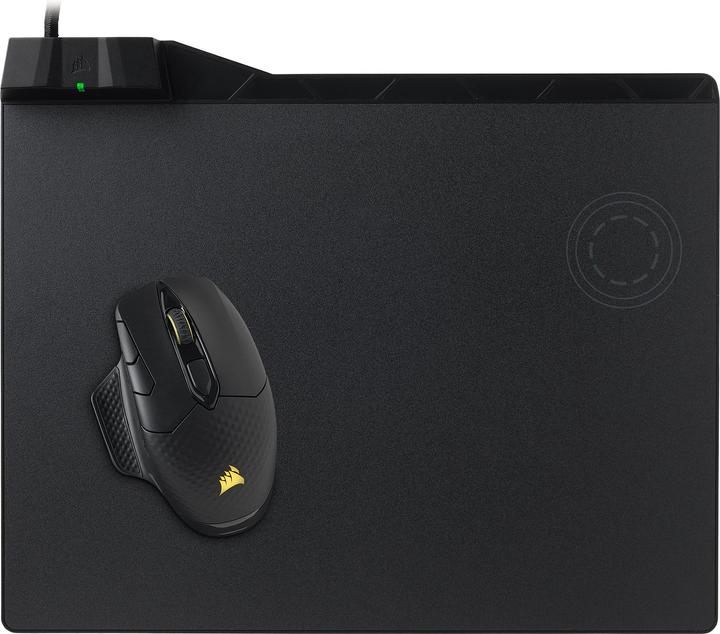 Image du produit Corsair Tapis de souris gaming MM1000 avec zone de charge Qi sans fil (L)