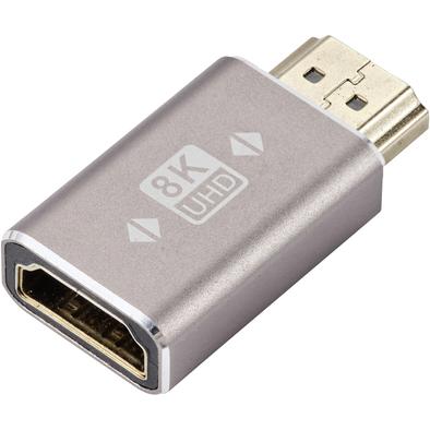 SpeaKa Professional SP-11302000 HDMI Adapter (1x HDMI-Stecker - 1x HDMI-Buchse) (HDMI), Data + Video Adapter, Grau