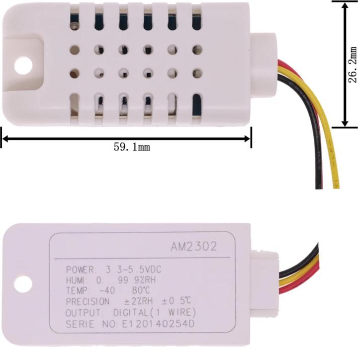 Produktbild Purecrea AM2302 Digitaler Temperatur- und Luftfeuchtesensor mit Kabel