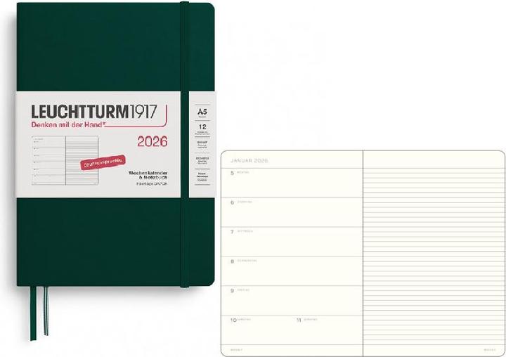 Produktbild Leuchtturm1917 LEUCHTTURM 1W/S MEDIUM HC For.green (A5, Deutsch)