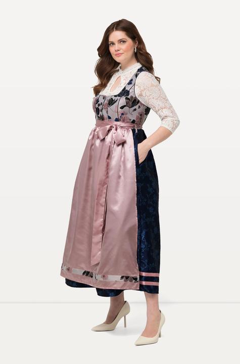 Immagine prodotto Ulla Popken Abito tradizionale Dirndl con taglio smanicato, fiori, bottoni decorativi e scollo rettangolare (46)