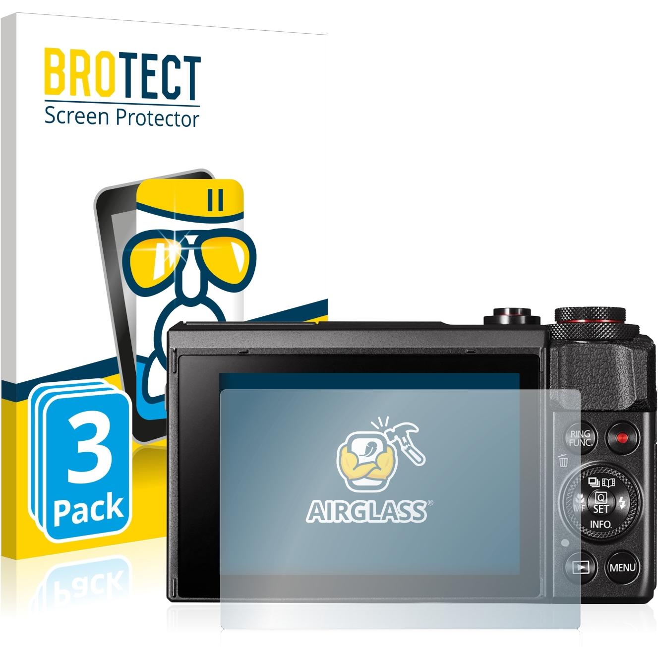 BROTECT AirGlass Panzerglasfolie (Displayschutz, PowerShot G7 X Mark II), Kameraschutz