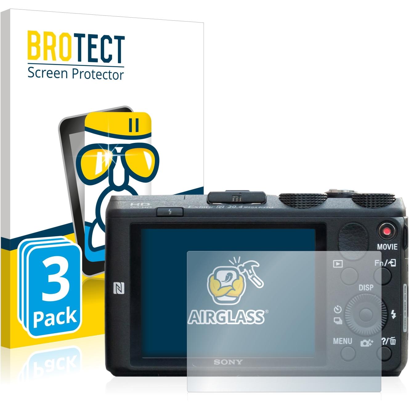 BROTECT AirGlass Panzerglasfolie (Displayschutz, Cybershot DSC-HX60), Kameraschutz