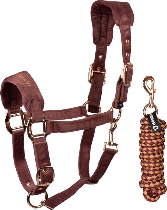Immagine prodotto Horka Set di testiera e corda per cavallo in velluto