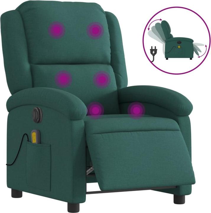 Actual product image vidaXL Massage chair electric fabric