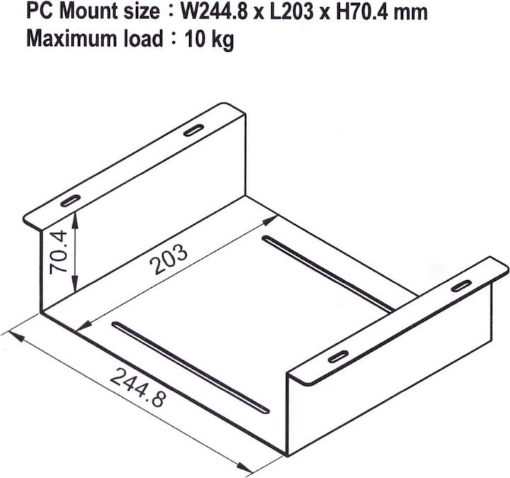 Actual product image Roline Untertischhalterung