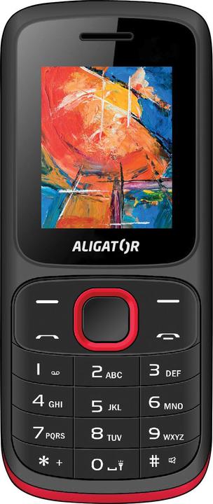 Actual product image Aligator D210 (1.8") Black, Red Senior phone (1.80", 2 Mpx, 2G)