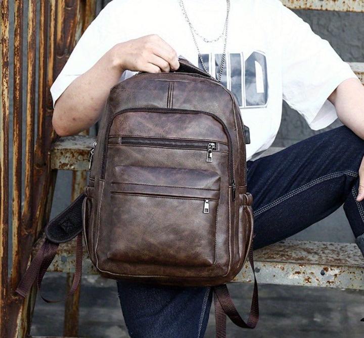 Produktbild Only-Bags.Store Schulterrucksack, PU-Leder Studentenrucksack, Reiserucksack, multifunktionaler wasserdichter