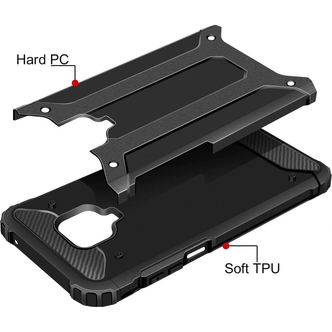 Thumbnail - Screenguard AdventureCase Xiaomi Redmi Note 9 Pro Hybrid Hülle (Xiaomi Redmi Note 9 Pro), Smartphone Hülle, Schwarz