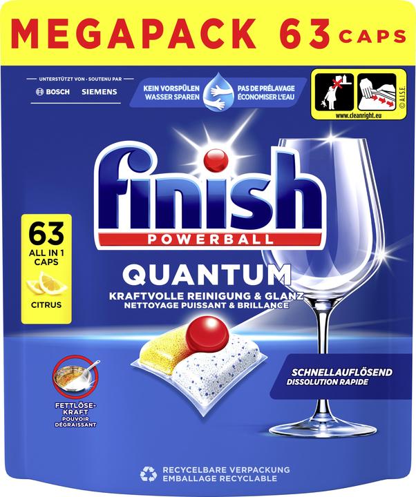 Produktbild Finish Quantum Citrus (Tabs, 65 Waschgänge)