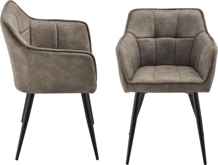 Produktbild En.Casa Esszimmerstuhl 2er Set Birmingham Taupe