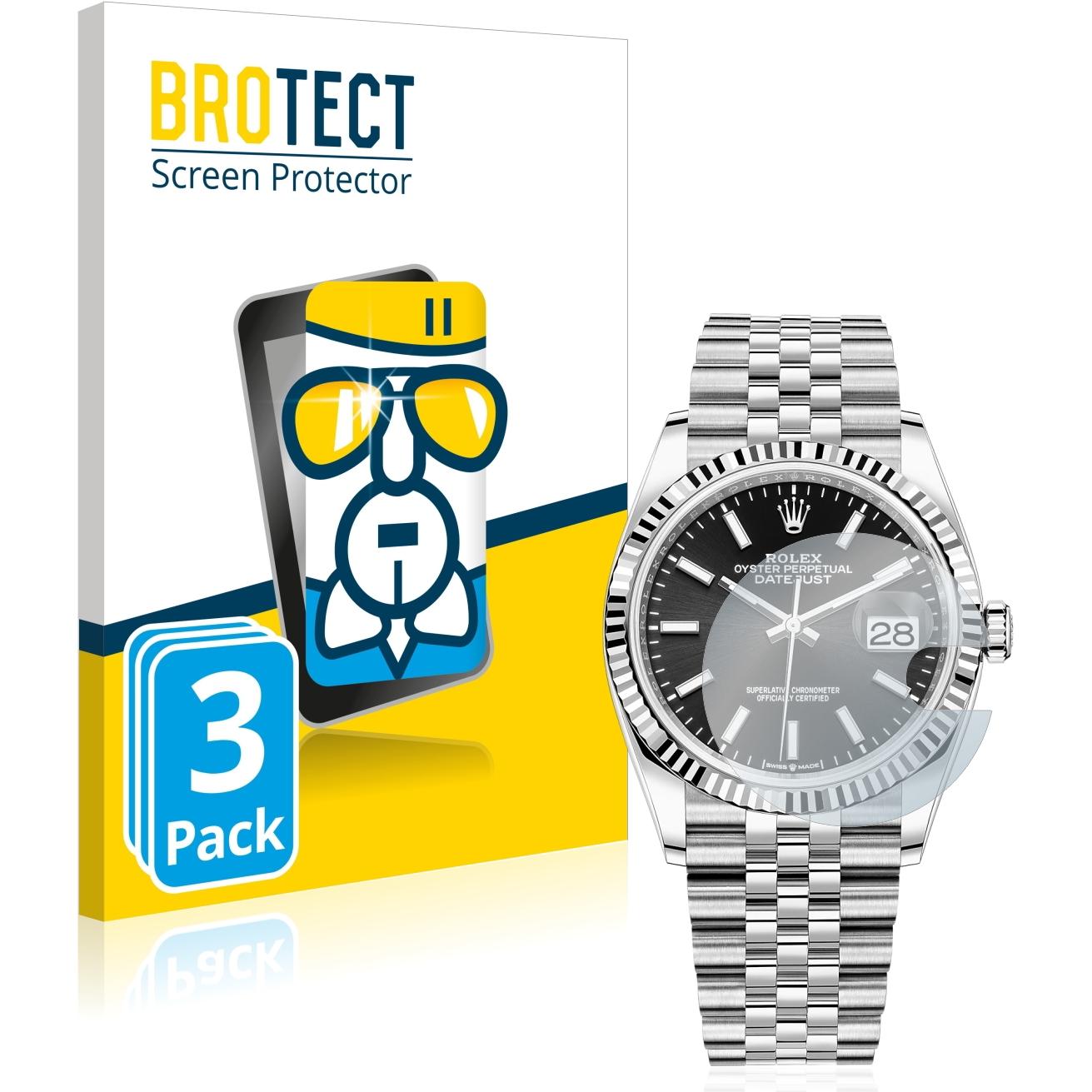 BROTECT AirGlass Panzerglasfolie, Smartwatch Schutzfolie, Transparent