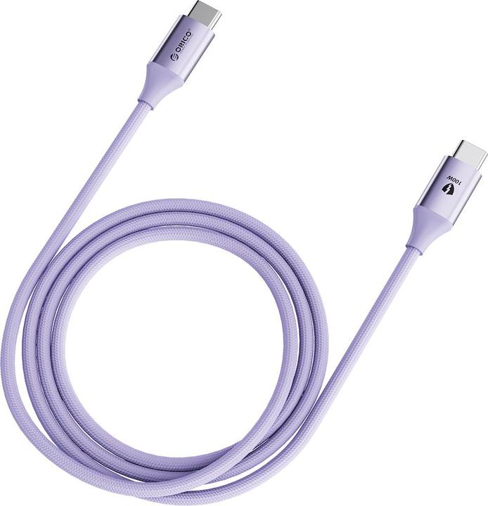 Actual product image Orico Cable Violet 100 W (1 m, USB 2.0, 100 W)