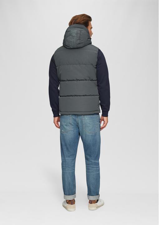 Actual product image S.Oliver Outdoor-Weste Wärmende Steppweste mit abnehmbarer Kapuze (S)