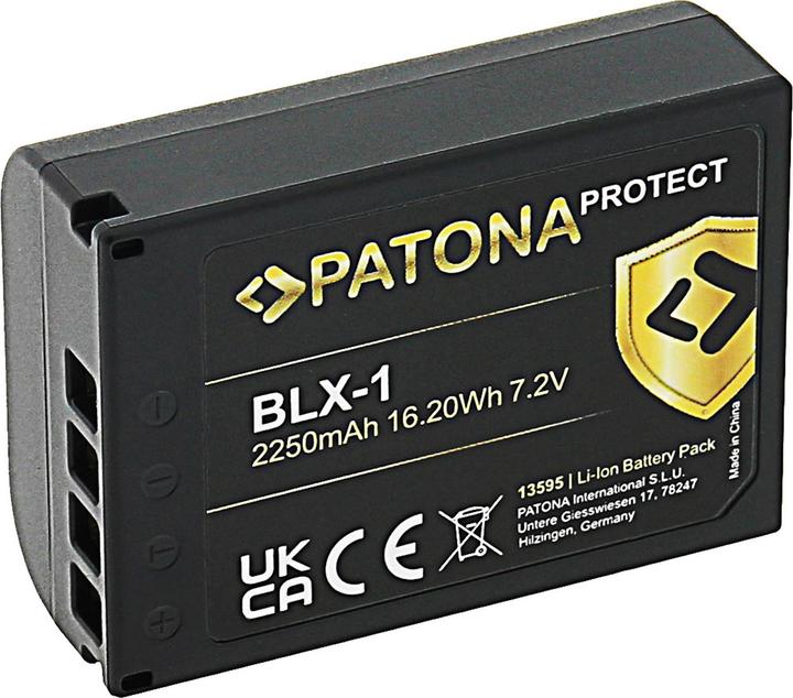 Actual product image Patona Protect battery Olympus BLX-1 OM-1 (Camera battery)