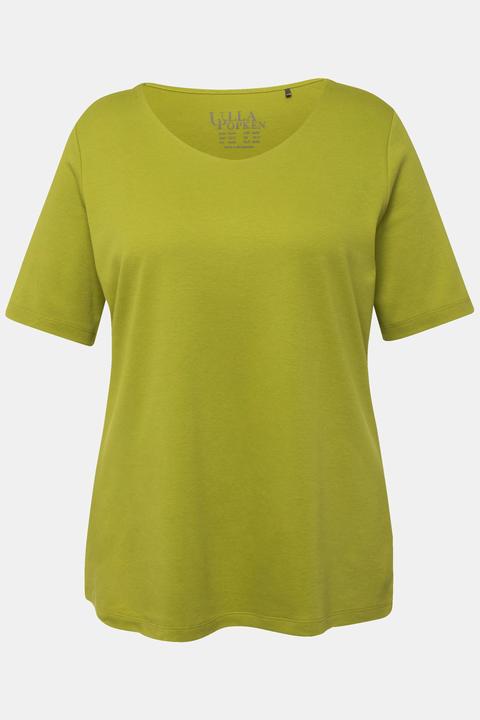 Actual product image Ulla Popken Double Layer Rounded V-Neck Slim Fit Tee (60)