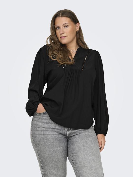 Immagine prodotto Only Vestibilità regolare Scollo a V Polsini elasticizzati Maniche a sbuffo Top Top (46)