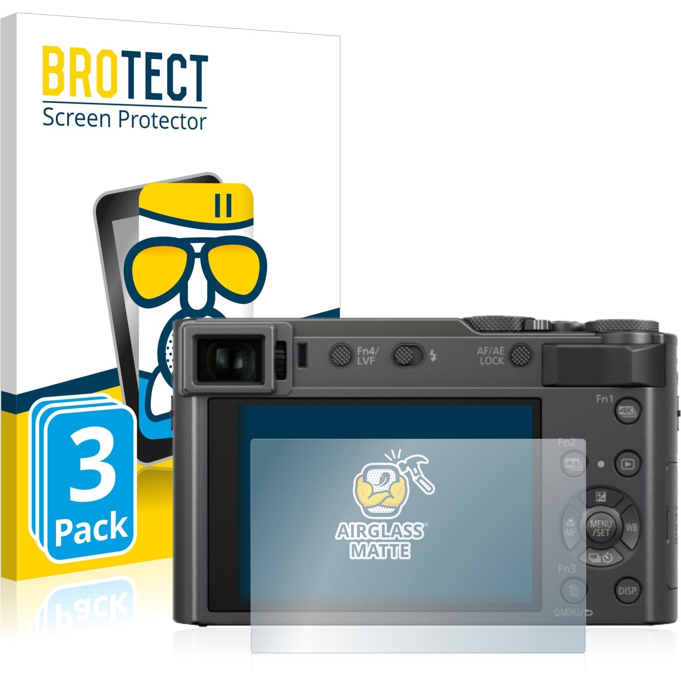 BROTECT AirGlass Panzerglasfolie Matt (Displayschutz, Lumix DC-TZ200), Kameraschutz