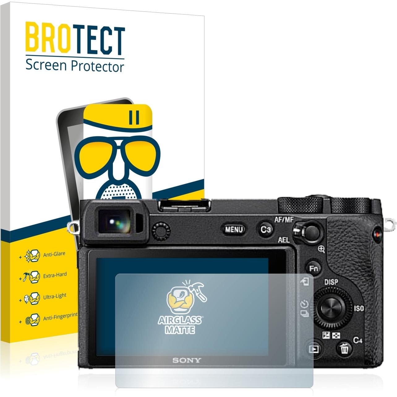 BROTECT AirGlass Panzerglasfolie Matt (Displayschutz, Alpha 6600), Kameraschutz
