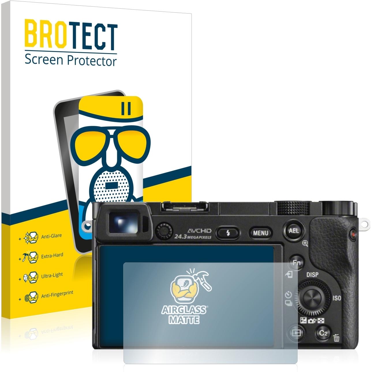 BROTECT AirGlass Panzerglasfolie Matt (Displayschutz, Alpha 6000), Kameraschutz