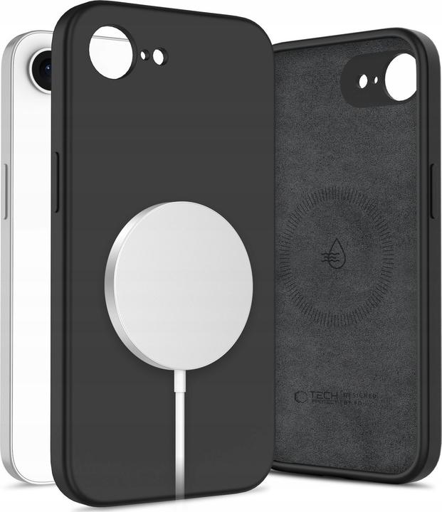 Produktbild Tech-Protect Liquid Silicone MagSafe iPhone 16e Case - Black (Apple iPhone 16e)