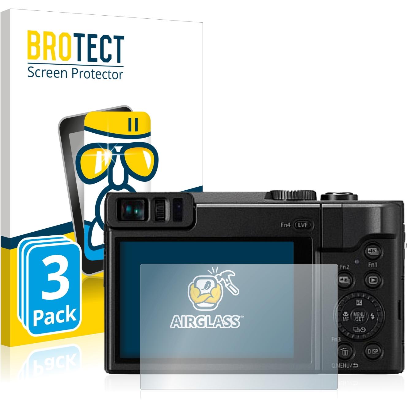 BROTECT AirGlass Panzerglasfolie (Displayschutz, Lumix DC-TZ91), Kameraschutz