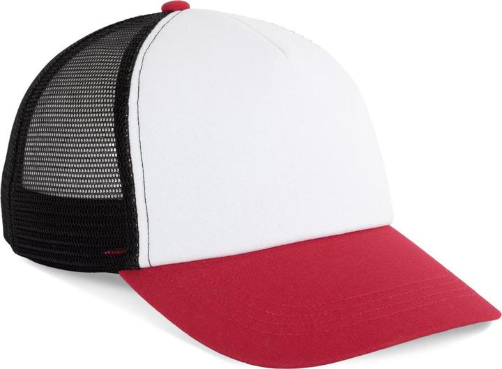 Black, light scarlet red, White