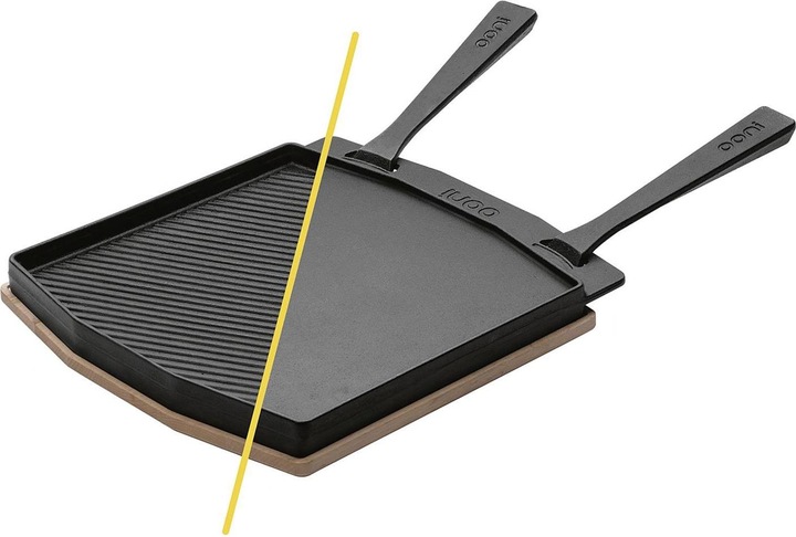 Actual product image Ooni Double-sided cast iron grill pan