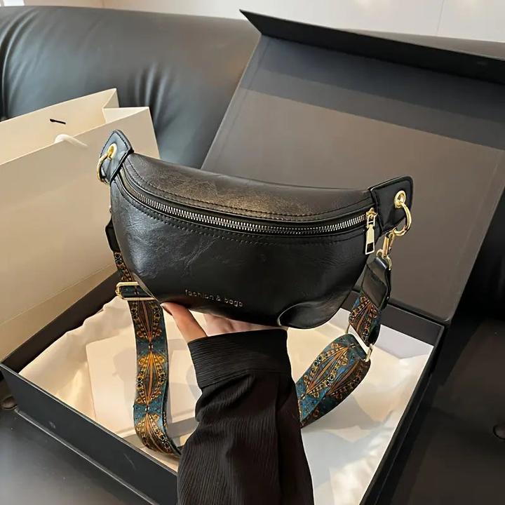 Produktbild Only-Bags.Store Einfarbige Vintage-Brusttasche, Retro-Umhängetasche, lässige Damen-Hüfttasche und Gürteltasche