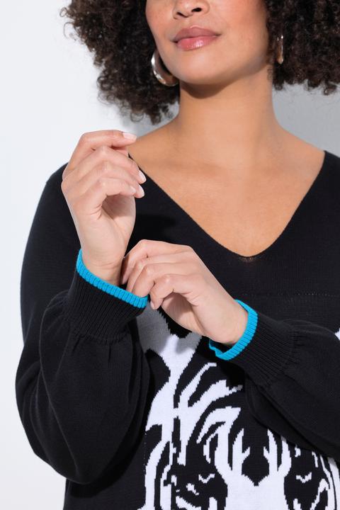 Image du produit Angel of Style Pull avec motif tigre, coupe confortable (58)