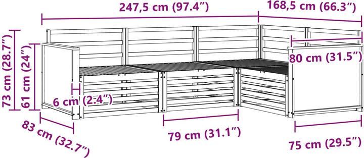Produktbild vidaXL Outdoor-Sofa