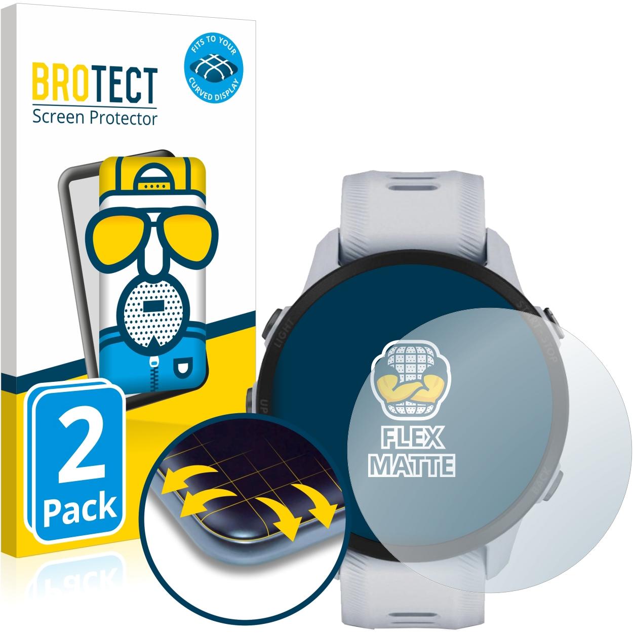 BROTECT Full-Cover Displayschutz Matt, Smartwatch Schutzfolie, Grau