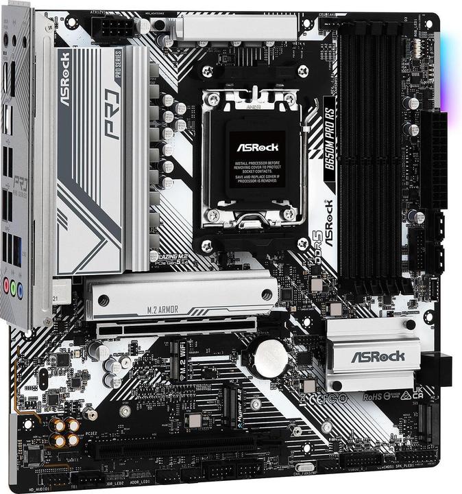 AsRock B650M PRO RS AM5 detailhandel (AM5, AMD B650, mATX)