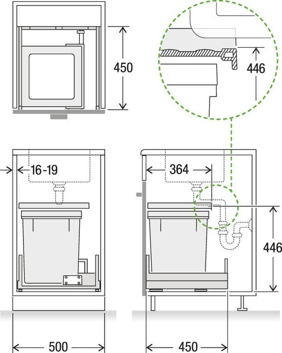 Produktbild Müllex Abfall-Auszugsystem X-LINE X50 Basic Pro (40 l)