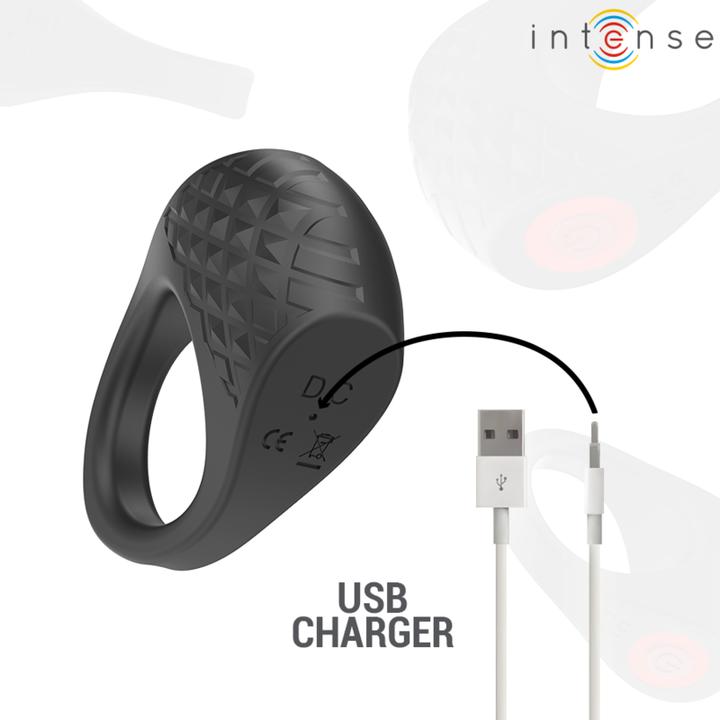 Produktbild Intense Clover Vibrator Penisring 10 Vibrationen Schwarz
