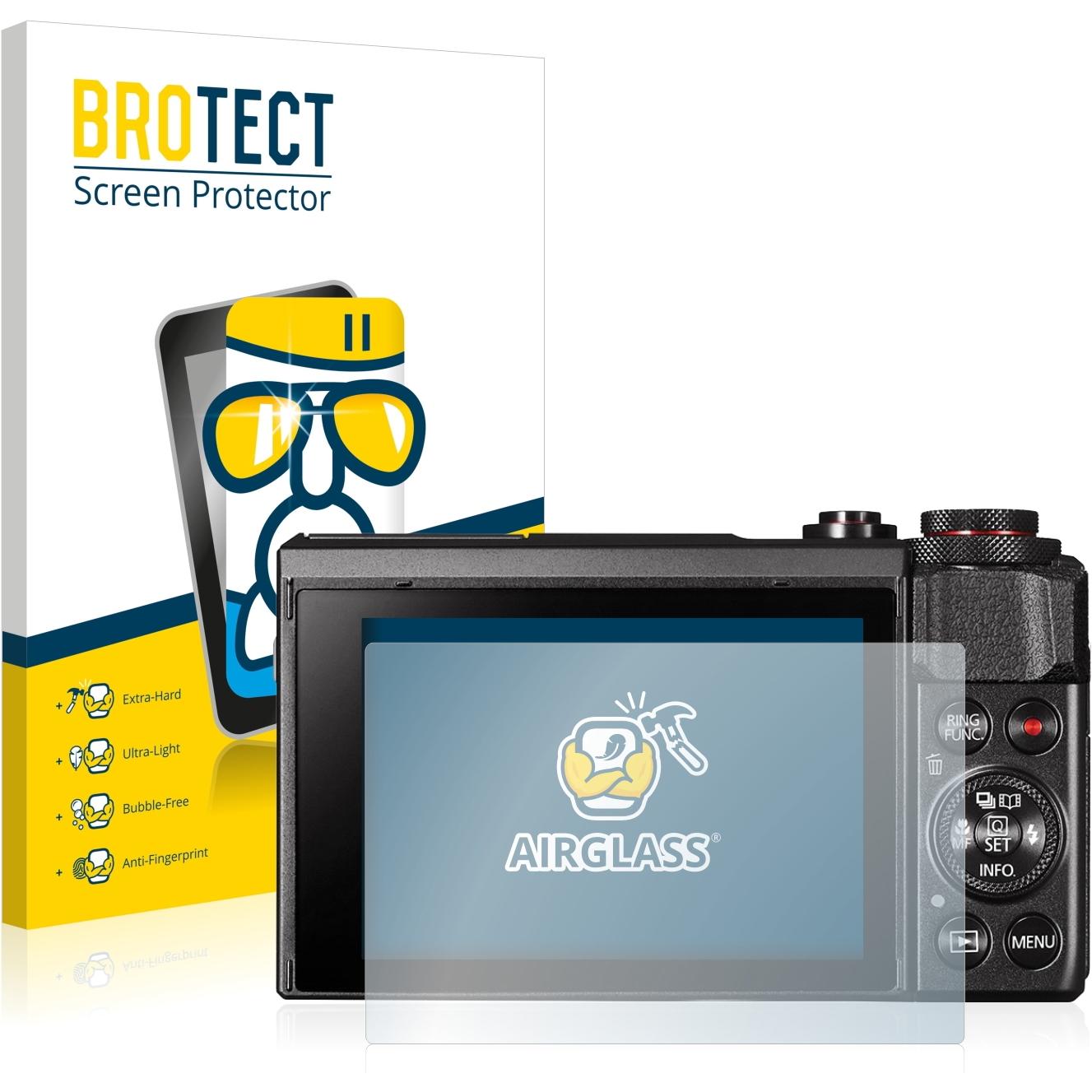 BROTECT AirGlass Panzerglasfolie (Displayschutz, PowerShot G7 X Mark II), Kameraschutz