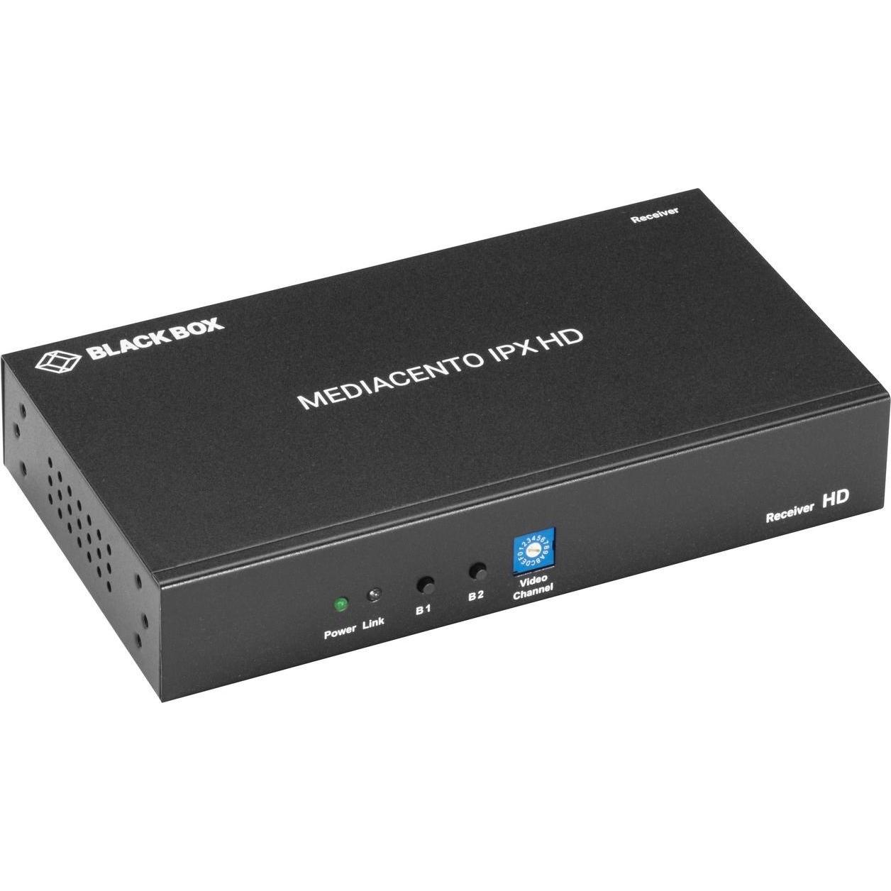 Black Box Mediacento IPX HD Transmitter, KVM Switch, Schwarz