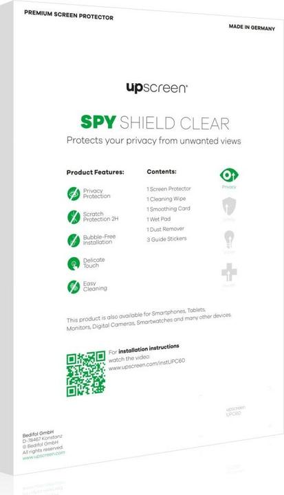 Nährwerte und Zutaten upscreen Spy Shield Blickschutzfolie (12.10", 4 : 3)