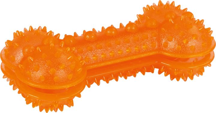 Actual product image Kerbl Bone ToyFastic fillable, orange 13x6x4,5cm (Dog chew toy)