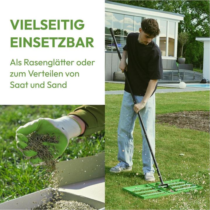 Actual product image Novaterra Rasen-Nivellierrechen 80 x30 cm mit 200 cm Stiel