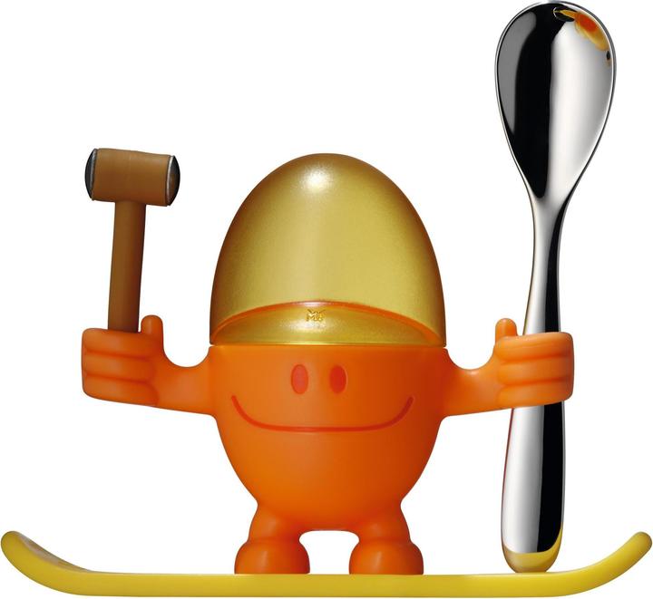 Productafbeelding WMF Eierdopje met lepel Grappig Eierdopje Kinderen Plastic McEgg Oranje (1x)