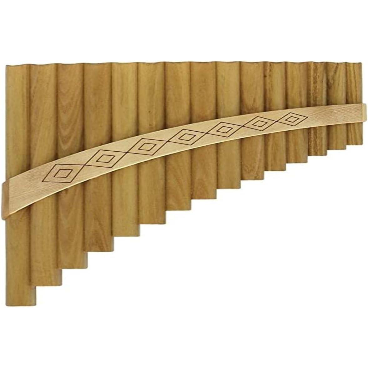 Gewa 700322Panflute Soloist Gmajor 15 tubes (Flauto di Pan, Sol maggiore), Strumento a fiato, Marrone