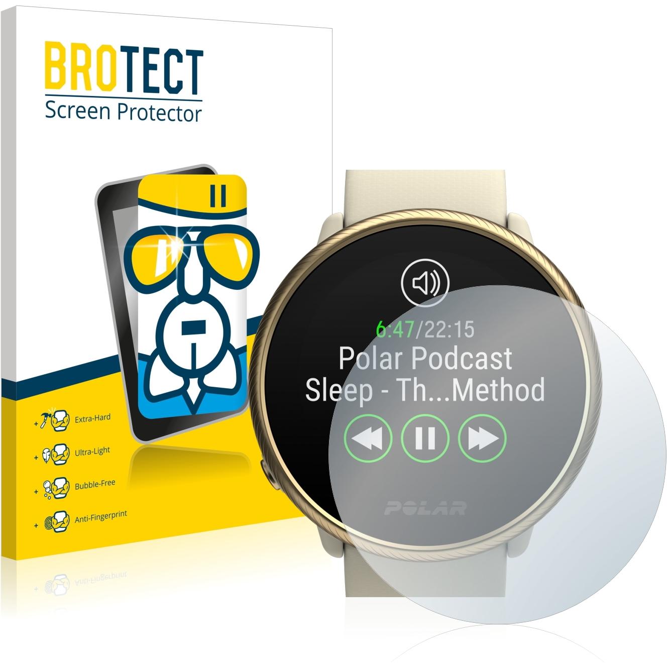 BROTECT AirGlass Panzerglasfolie, Smartwatch Schutzfolie, Transparent