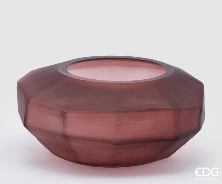 Actual product image Edg Facetted glass matt bordeaux H: 15 cm