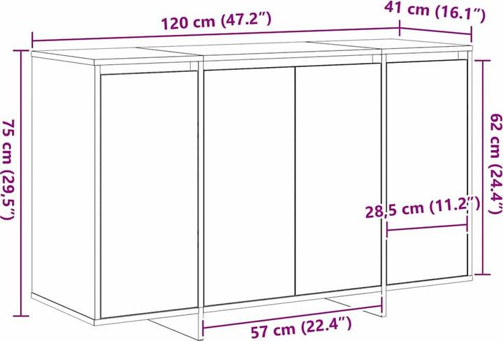 Produktbild vidaXL Sideboard (120 x 41 x 75 cm)
