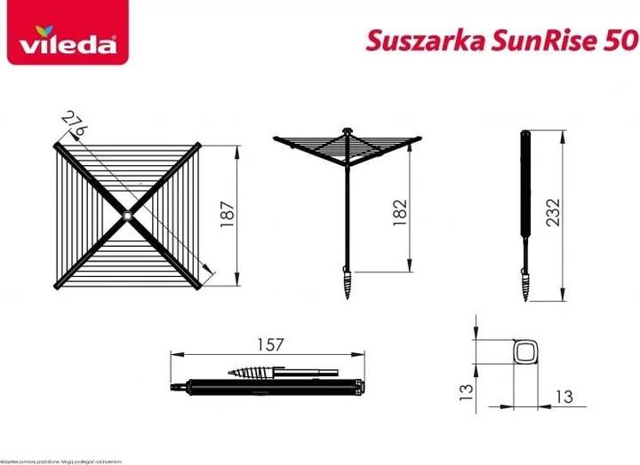 Actual product image Vileda Rotary dryer (45 m)