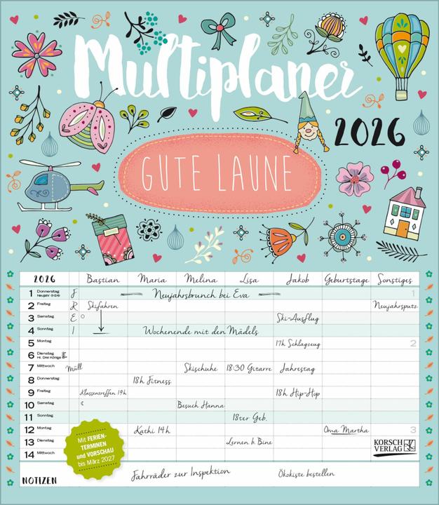 Multiplaner - Gute Laune (Deutsch)