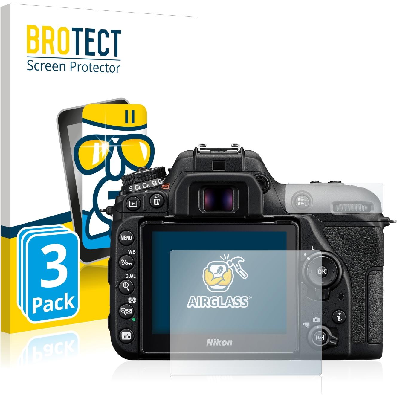 BROTECT AirGlass Panzerglasfolie (Displayschutz, D7500), Kameraschutz
