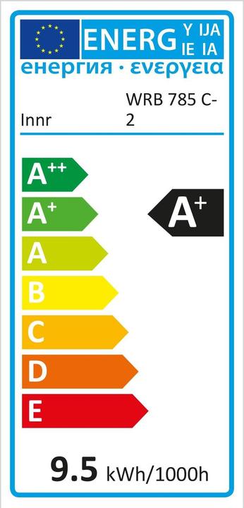 Energy Label Innr WRB 785 C-2 RGBW (E27, 9.20 W, 806 lm, 2 x, F)